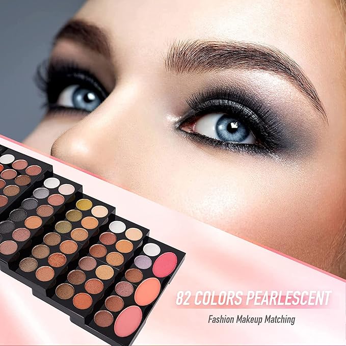 M 148 Colors Makeup Pallet,Professional Makeup Kit for Women Full Kit,All in One Makeup Sets for Women&Beginner,include Eyeshadow,Lipstick,Eyeliner,Concealer,makeup brush(045 Set-Black)