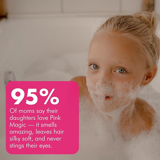 Hydrolyzed Oat Protein + Squalane Shampoo Bar for Girls - 4.5oz - For all Hair Types - Gentle on sensitive Eyes & Scalp - Natural, Tear-Free, Sulfate & Paraben-Free - Made in USA - 4.5oz