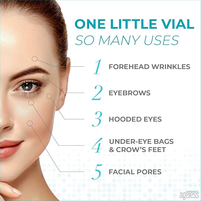 Instantly Ageless Facelift in A Box - Instant Eye Bag Remover Puffiness -1 Box of 25 Vials - Instant Under Eye Bags Remover - Wrinkle Tightener - Instant Wrinkle Remover for Face Instant Lift