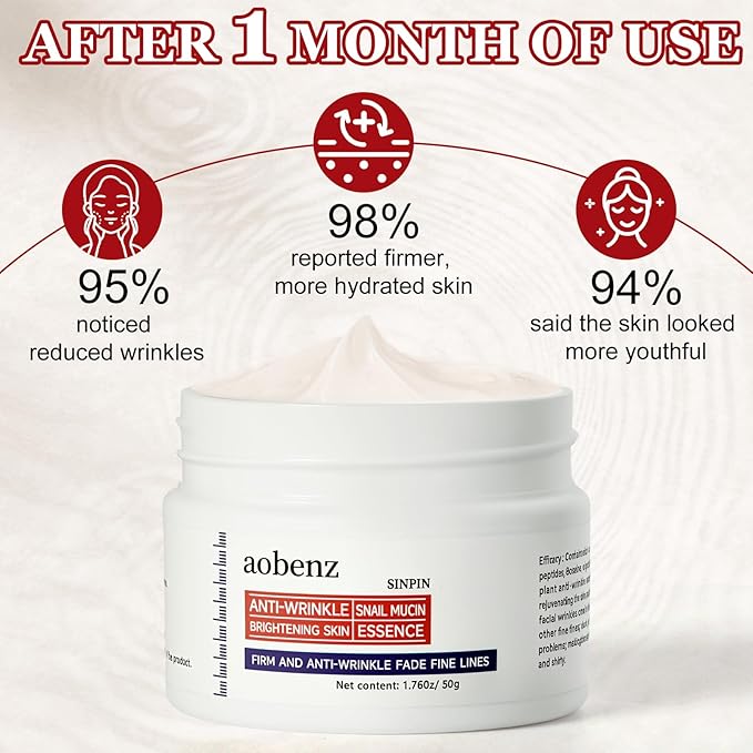 SINPIN aobenz Anti Aging Moisturizer Face Cream for Women & Men - Night Cream for Face & Neck | All Skin Types | Niacinamide + Hyaluronic Acid | Firming, Tightening, Anti Wrinkle, 1.76FL (1PCS)