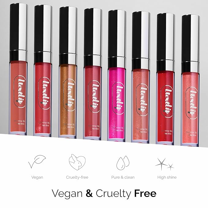 LuxeLip™ Matte Lipstick, Hydrating Non-Sticky Lip Gloss for Luminous Shine & Moisturized Lips, Lightweight, Long-Lasting Glossy Finish, Cruelty-Free Lip Makeup for Women (Luminous Pearl, 8ml)