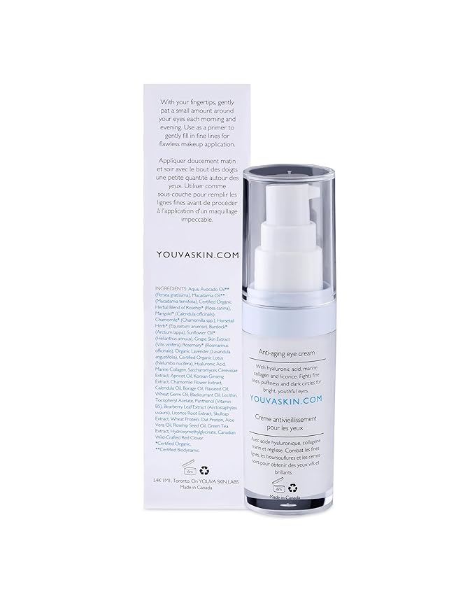 Hyaluronic Acid Anti-Aging Eye Cream - 15ml | Under Eye Cream | Marine Extracts | Bearberry and Licorice Root for Dark Circles | Eye Cream | Wrinkles and Reduce Puffiness | Fragrance-Free