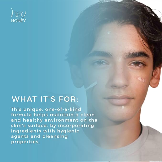 Hey Honey Skincare Be Clear - Acne Spot Treatment Overnight, Pimple Drying Lotion, Use Over Zits Whitehead & Blemishes 1 OZ