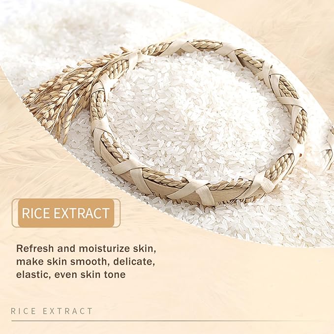 Skincare Gifts for Teenage Girls - Rice Raw Pulp Skin Care Sets & Kits - 6PCS Pamper Gifts for Women with Facial Cleanser-Toner-Eye Cream-Essence-Emulsion-Cream - Gift Set for Firming Hydrating Skin