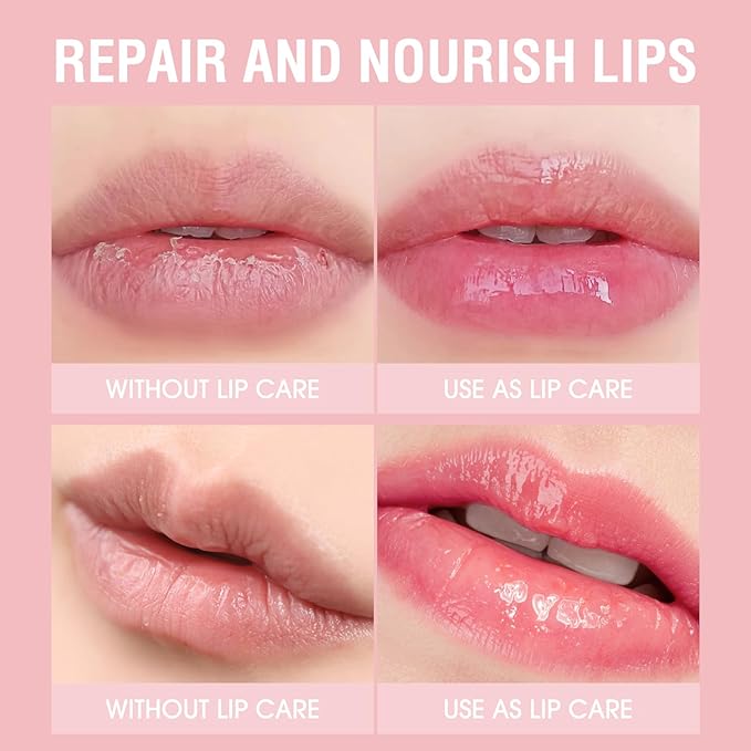Glow Lip Balm,Moisturizing Lip Balm For Dry,Chapped Lips, Hydrating Lip Balm Repair Lip Sleeping Mask,Nourish & Hydrate Shine Glossy Lip Gloss,Not Sticky Tinted Lip Balm Lip Care (5# Wine Red)