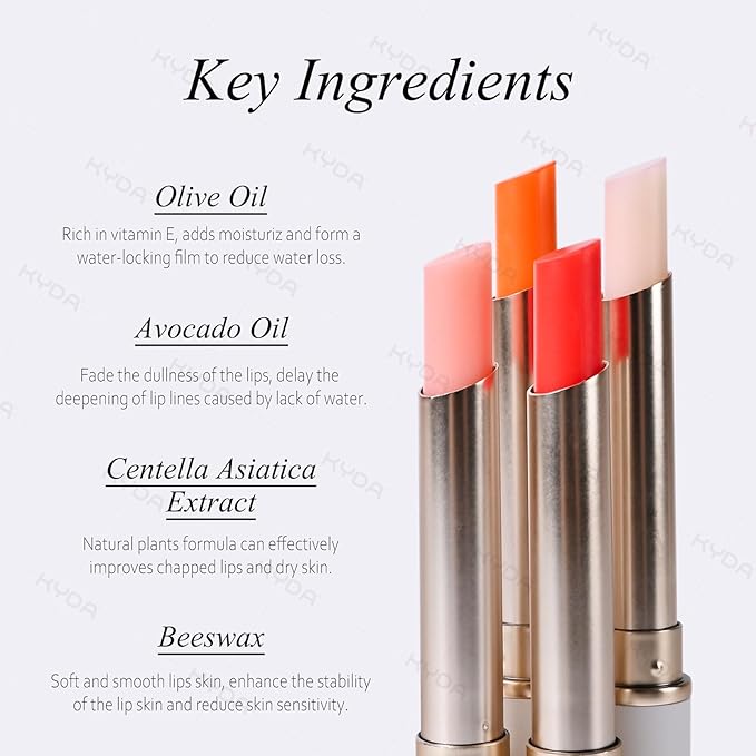 KYDA PH-Activated Lip and Cheek Stain, PH Color Changing Formula for Lasting Custom Lip Color, Keep Lips Soft and Moisturizing with Avocado Oil, Multiuse Color Balm, PINK