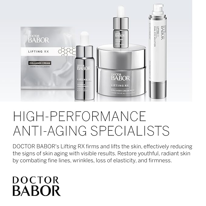 DOCTOR BABOR Lifting RX Comfort Vitamin C Serum, Infused with Hyaluronic Acid to Hydrate & Plump, Even Skin Tone, Reduces Fine Lines & Wrinkles, 20 ml