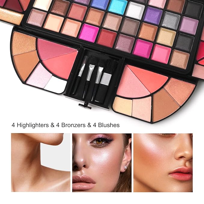 All In One Makeup Kit 72 Colors Portable All In One Makeup Gift Set Palette