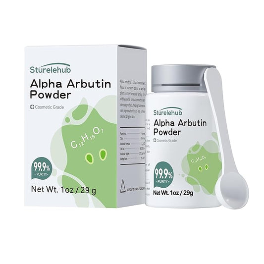 Alpha Arbutin Powder, 1OZ 99.9% Purity, Cosmetic Grade, Alpha Arbutin Powder for Homemade Cosmetics