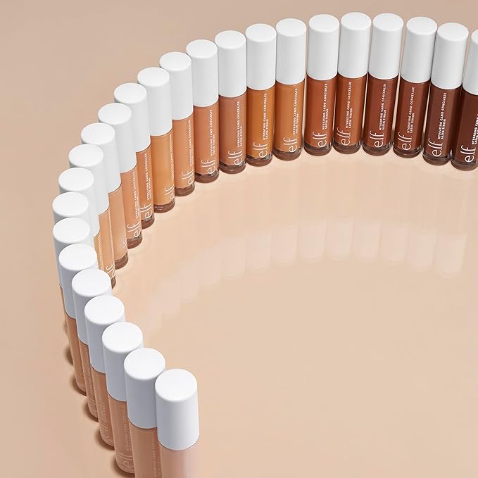 e.l.f. Hydrating Camo Concealer, Lightweight, Full Coverage, Long Lasting, Conceals, Corrects, Covers, Hydrates, Highlights, Medium Golden, Satin Finish, 25 Shades, All-Day Wear, 0.20 Fl Oz