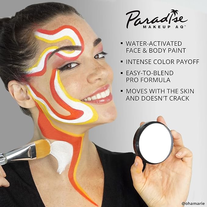 Mehron Makeup Paradise Makeup AQ Pro Size | Stage & Screen Performance, Face & Body Painting, Beauty, Cosplay, and Halloween | Water Activated Face Paint, Body Paint 1.4 oz (40 g) - Teal