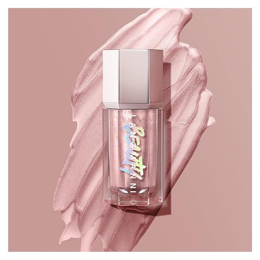 URQT Highly Pigmented Liquid Contour Highlighter - Built-in Sponge Tip Sculpted Complexion Wand Contour Non-Greasy Long Lasting Natural Weightless Buildable Highlighters Contour Contouring Bronzer (#01 ROSE QUARTZ)
