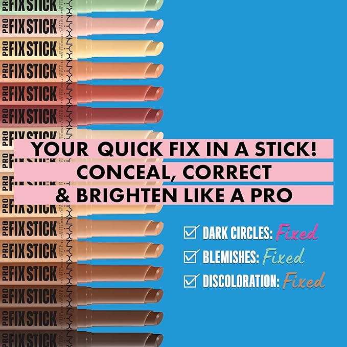 NYX PROFESSIONAL MAKEUP Pro Fix Stick Correcting Concealer, Buildable Medium Coverage Concealer Stick - Sienna