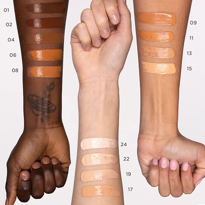 Pacifica Beauty Kind Tint Tinted Serum, Skincare, Vegan Collagen, Hyaluronic Acid, Vitamin C, Niacinamide, Caffeine, Hydrating, Lightweight Foundation, Natural Dewy Skin, Shade 22, 1 fl oz (1 Count)