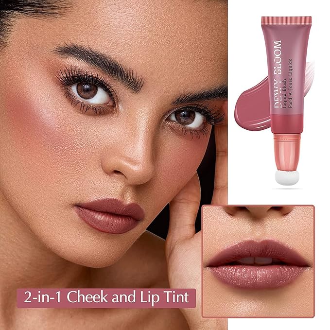 3 Color Liquid Blush,Soft Cream Lightweight Beauty Blush.(101# Ravishing -Nude Pink+102# Serenade-Sweet Peach+103# Rosa-Cool Pink)