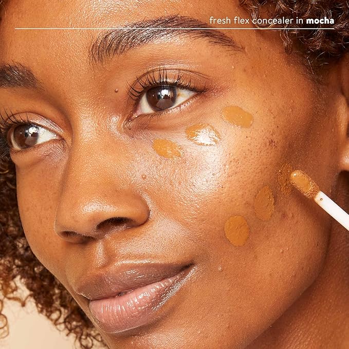 Honest Beauty Fresh Flex Concealer with Niacinamide + Vitamin E + Hyaluronic Acid | Vegan + Cruelty free | Mocha, 0.17 fl oz