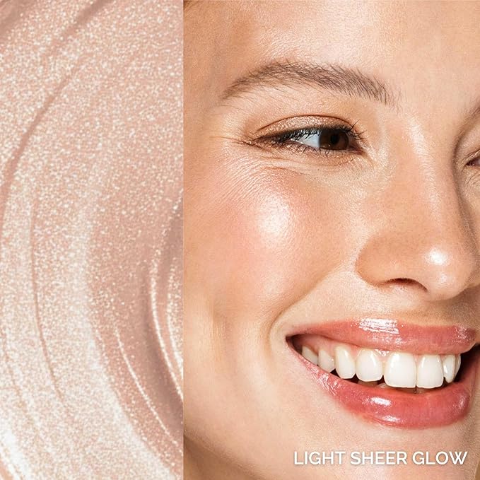 Elizabeth Mott Thank Me Later Glow Enhancer & Primer - Illuminating Makeup Base & Highlighter for Radiant Skin - Lightweight, Long-Lasting, Vegan & Cruelty-Free, Sheer Light Glow Shade, 30g