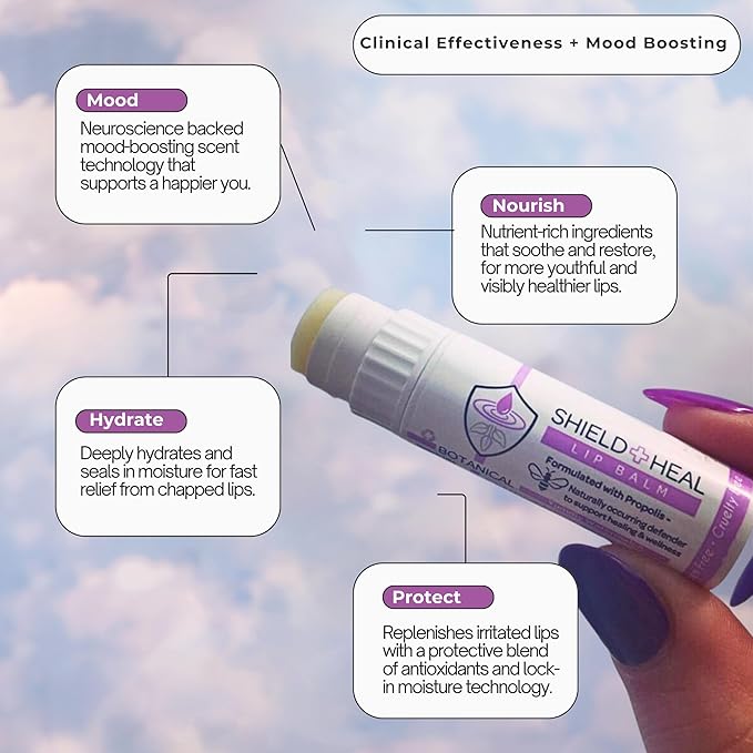 2 Pack - Botanical Lip Balm with Aromachology, Mood-Boosting Fragrance Technology, Soothes Chapped Lips & Relieves Dryness, Silky Smooth Texture Warms on Contact (2 Pack)