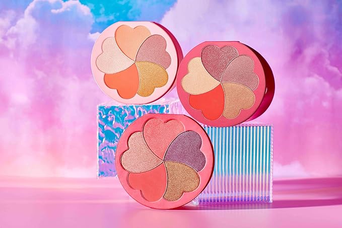 Blush Palette, Bronzer Matte Blush and Highlighter Palette, Cheek Blush Makeup, Bright Pink Blush Powder, Rose Magenta Peach Red, Talc Free