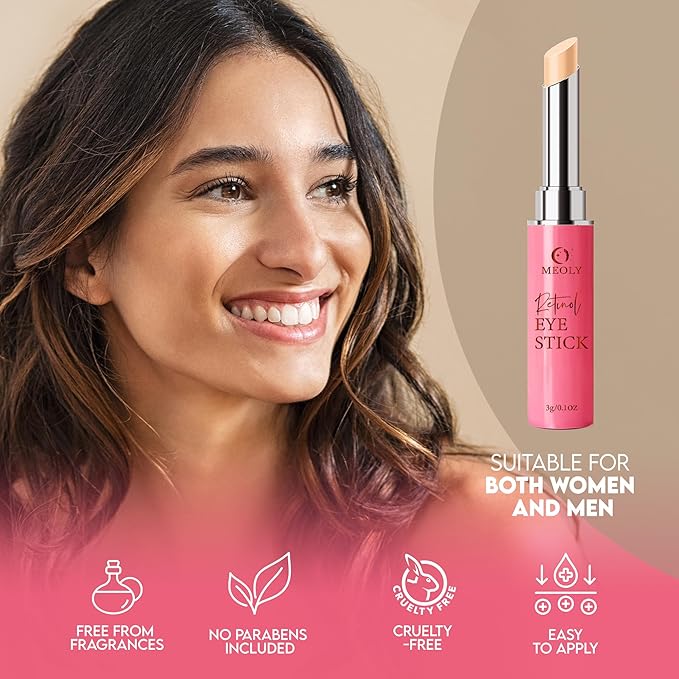 Instant Eye Bag Remover, Retinol Eye Cream for Dark Circles, Under Eye Brightener Stick, Under Eye Cream Anti Aging, Eye Cream for Wrinkles, Brightening Eye Cream for Puffiness and Bags