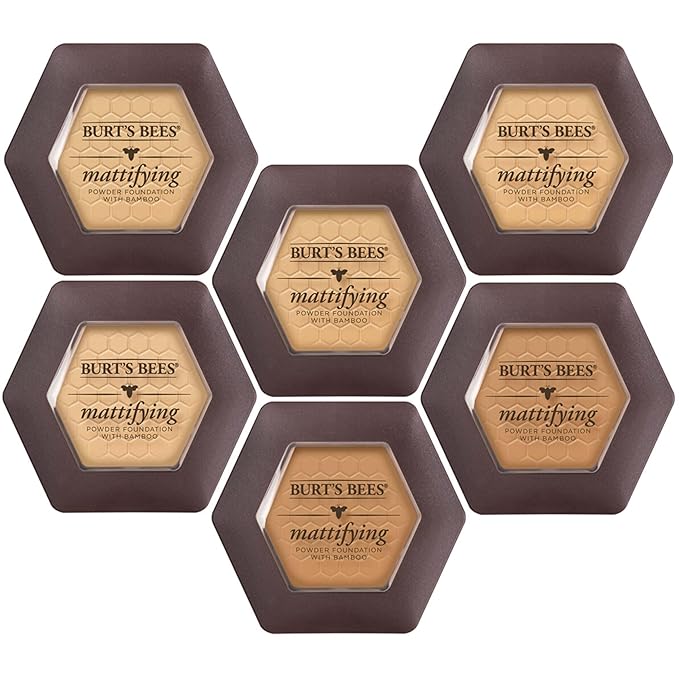 Burt’s Bees 100% Natural Origin Mattifying Powder Foundation, Vanilla, 0.3 Ounce, Packaging May Vary