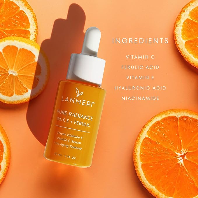 Vitamin C Face Serum 2pack- CE Ferulic Facial Serum with 15% Pure L-Ascorbic Acid, Ferulic Acid, Vitamin E, & Hyaluronic Acid - Anti Aging, Anti Wrinkle Skin Brightening Dark Spot Corrector