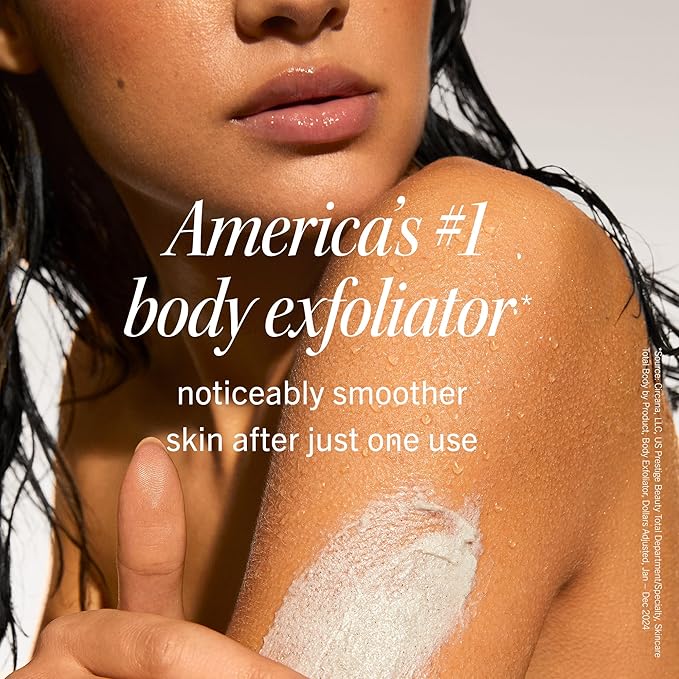 First Aid Beauty - KP Bump Eraser Body Scrub with 10% AHA, Keratosis Pilaris Skin Exfoliator with Glycolic and Lactic acids, Helps Reduce Chicken Skin Bumps, Safe for Sensitive Skin, 2 oz