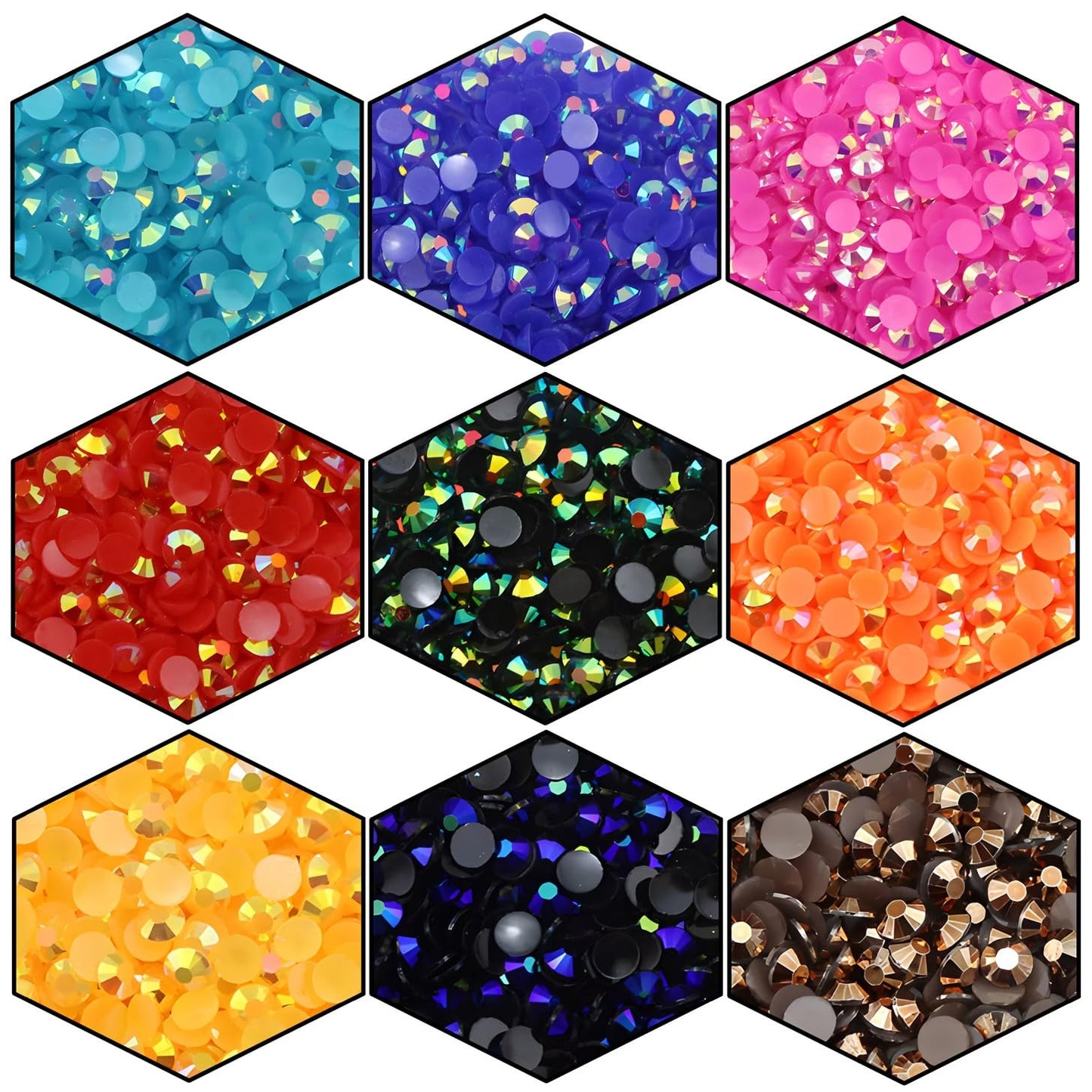 2250 Pcs SS16 4mm AB Flatback Rhinestones for Nails Art Crafts Glitter Round Shine Gems Crystals DIY Clothes Shoes （Red AB）