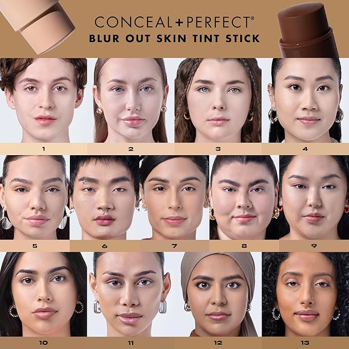 Milani Conceal + Perfect - Skin Tint Stick, Blur Out Tinted Moisturizer Makeup, Shade 018