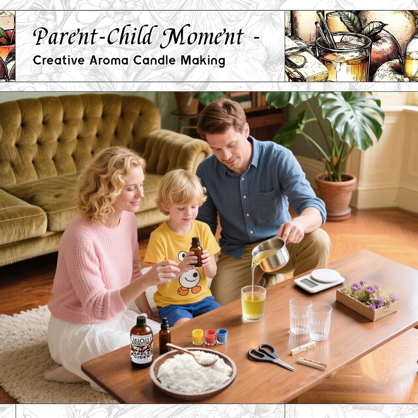 HIQILI Apple Cider Fragrance Oil - Making DIY Candle & Soap, Luxury Wine Scented, for Home & Office Essential Oil Diffuser Use - 5.07 Fl Oz