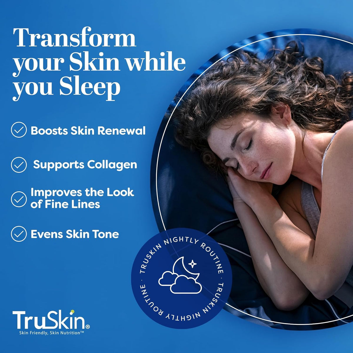 TruSkin Retinol Serum for Face – Gentle Anti-Aging Serum with Retinol, Hyaluronic Acid, and Vitamin E for a More Youthful Feel – Skin Care Made to Improve Look of Fine Lines, Wrinkles, 1 fl oz