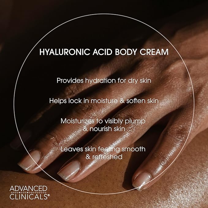 Advanced Clinicals Retinol Cream + Hyaluronic Acid Lotion Face & Body Skin Care. Anti Aging Dry Skin Rescue Creams Reduce Appearance Of Wrinkles, Fine Lines, & Sagging Skin, 16 Oz (Pack of 2)
