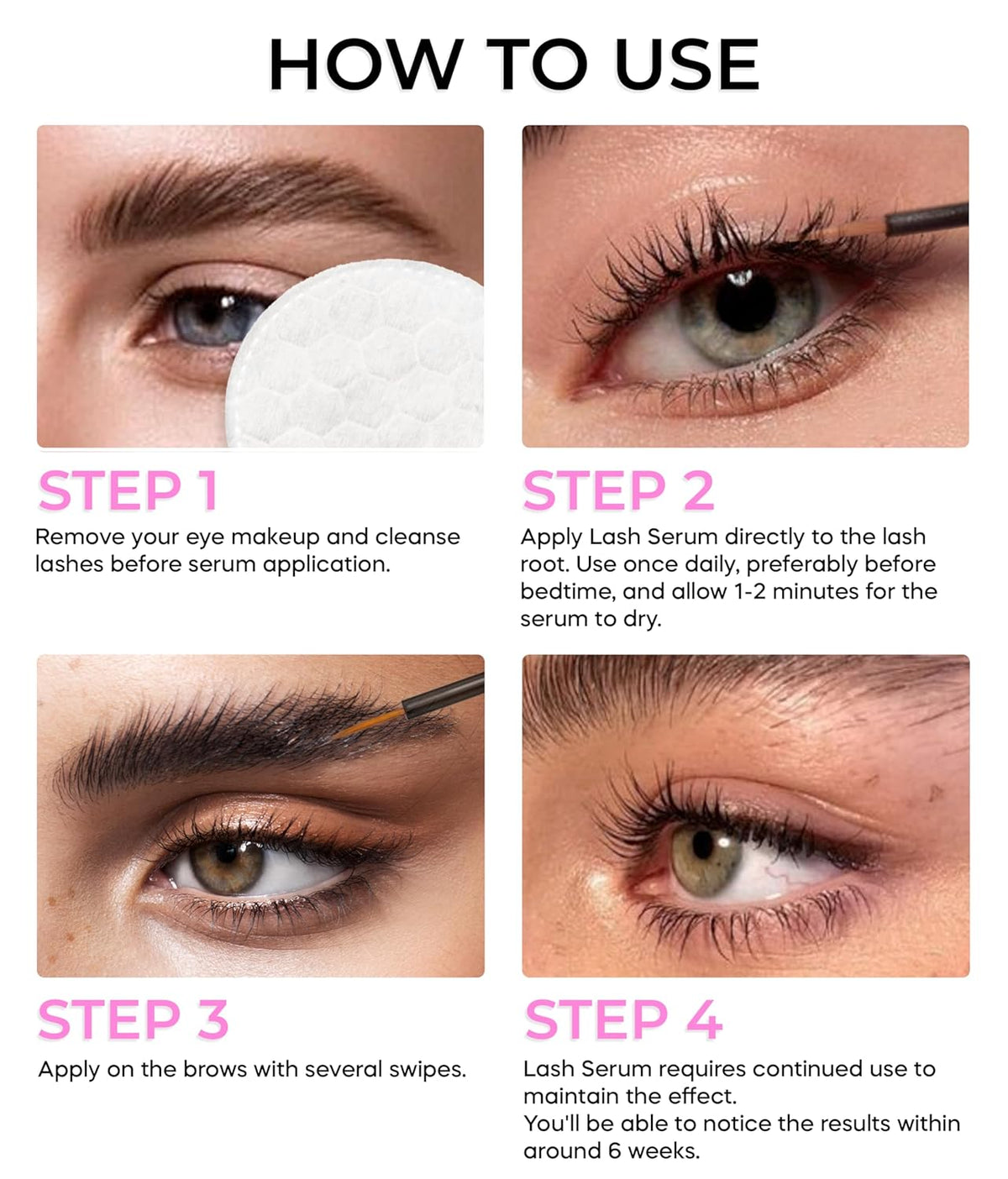 STACY LASH Lash Shampoo 50ml+ Eyelash Growth Serum Cleaning Kit of Eye Makeup Remover (Cleanser) + Brush & Eyelash Serum for Eyelash Growth and Thickness