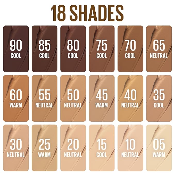 Maybelline Lifter Stix Multi-Use Face Stick - Contour, Bronzer, Concealer and Foundation Stick, All-In-One Creamy Face Makeup with Cranberry Seed Oil, 90, 1 Count