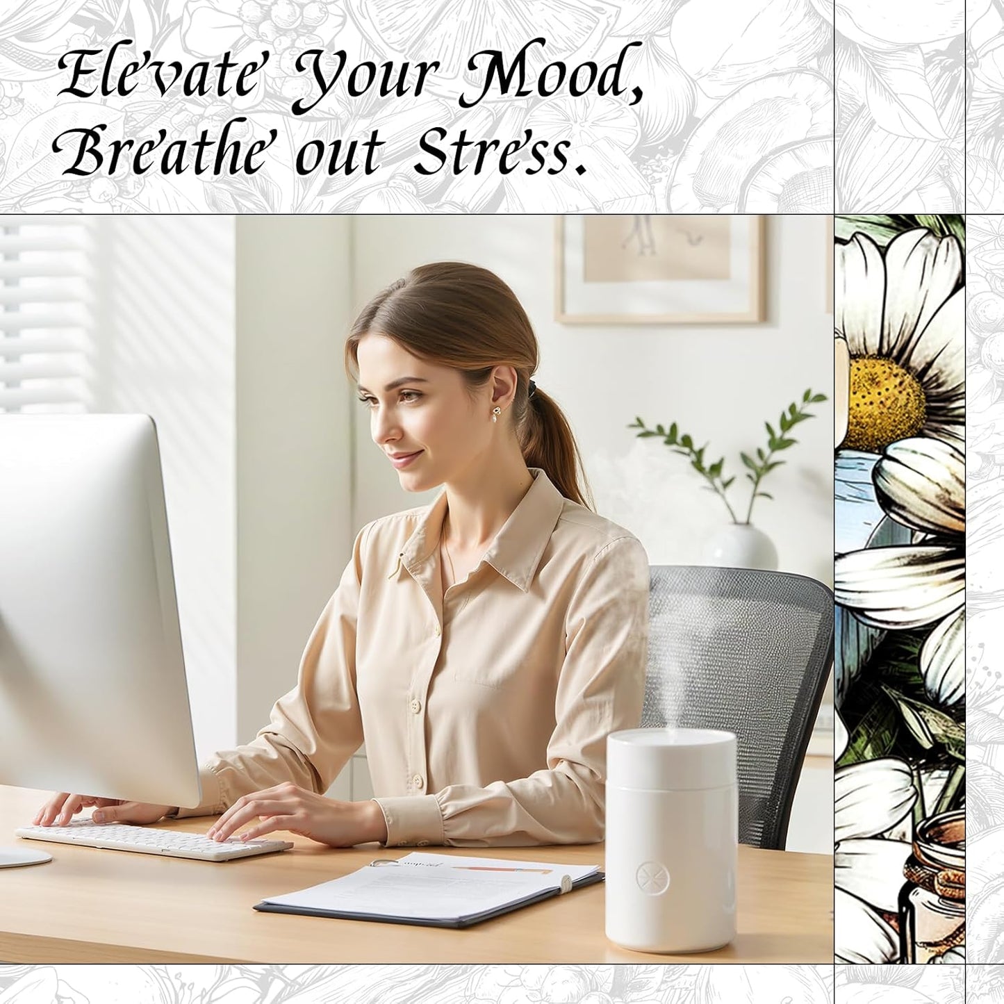 HIQILI Chamomile Fragrance Oil for Candle, Soap Making, Use in Essential Oil Diffusers, Add to Body Lotion, Laundry Dryer Balls - 5.07 Fl Oz