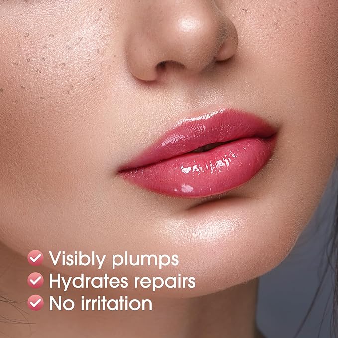 Glow Lip Balm,Moisturizing Lip Balm For Dry,Chapped Lips, Hydrating Lip Balm Repair Lip Sleeping Mask,Nourish & Hydrate Shine Glossy Lip Gloss,Not Sticky Tinted Lip Balm Lip Care (5# Wine Red)
