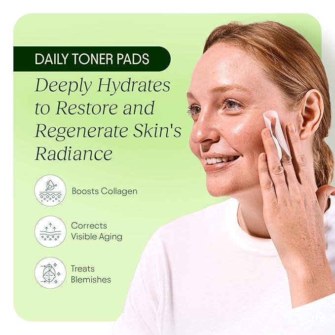 Toning Polish Pads - Korean Skincare for Dark Spots, Wrinkles & Dull Skin - Hydrating Facial Treatment with Snail Mucin, Niacinamide, Peptides & Centella - 100 Count