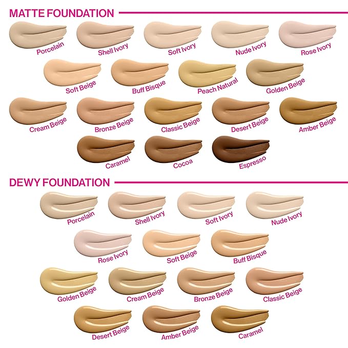 wet n wild Photo Focus Dewy Liquid Foundation Makeup Soft Beige & Buff Bisque, Packaging May vary