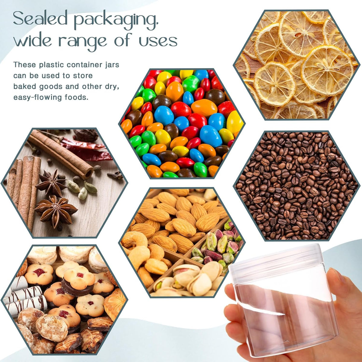 Patelai 4 Pieces Round Wide-mouth Leak Proof Plastic Container Jars with Lids for Travel Storage Makeup Beauty Products Face Creams Oils Salves Ointments DIY Making(8 Ounce,Clear)
