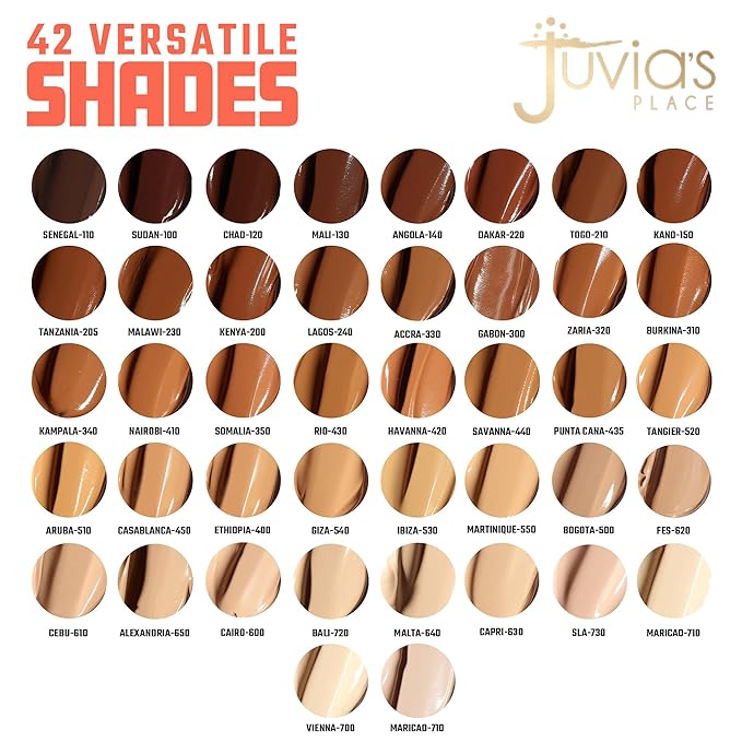 Juvia's Place I Am Magic Velvety Matte Liquid Foundation 640 - Malta - Light w/Peachy Undertone, Makeup Foundation Full Coverage, Lightweight, Long Wear, Velvety Matte Finish