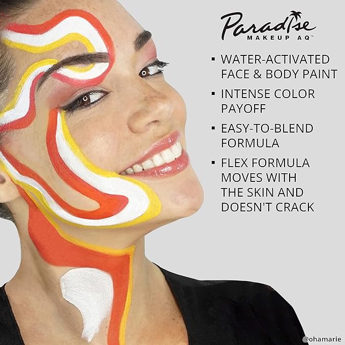 Mehron Makeup Paradise Makeup AQ Refill Size | Stage & Screen, Face & Body Painting, Beauty, Cosplay, and Halloween | Water Activated Face Paint, Body Paint, Cosplay Makeup .25 oz (7 ml) (DARK PINK)