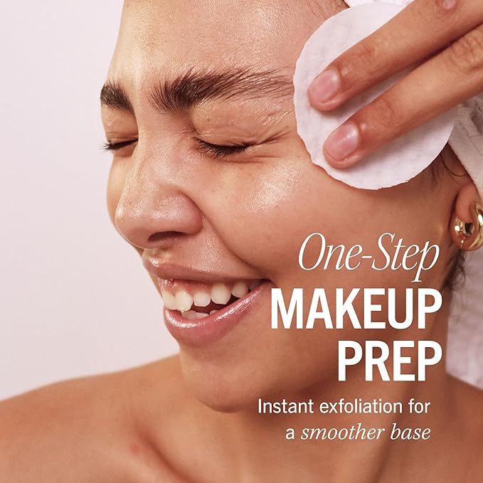 First Aid Beauty - Facial Radiance Pads with Glycolic & Lactic Acids, Daily Exfoliating Pads with AHA that Help Tone & Brighten Skin, One-Step Makeup Prep, Compostable for Daily Use, 60 ct