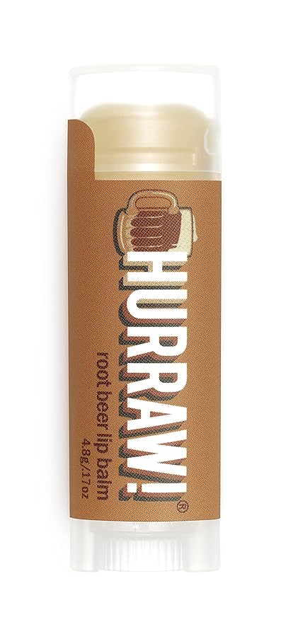Hurraw! Root Beer Lip Balm: Organic, Certified Vegan, Cruelty and Gluten Free. Non-GMO, 100% Natural Ingredients. Bee, Shea, Soy and Palm Free. Made in USA