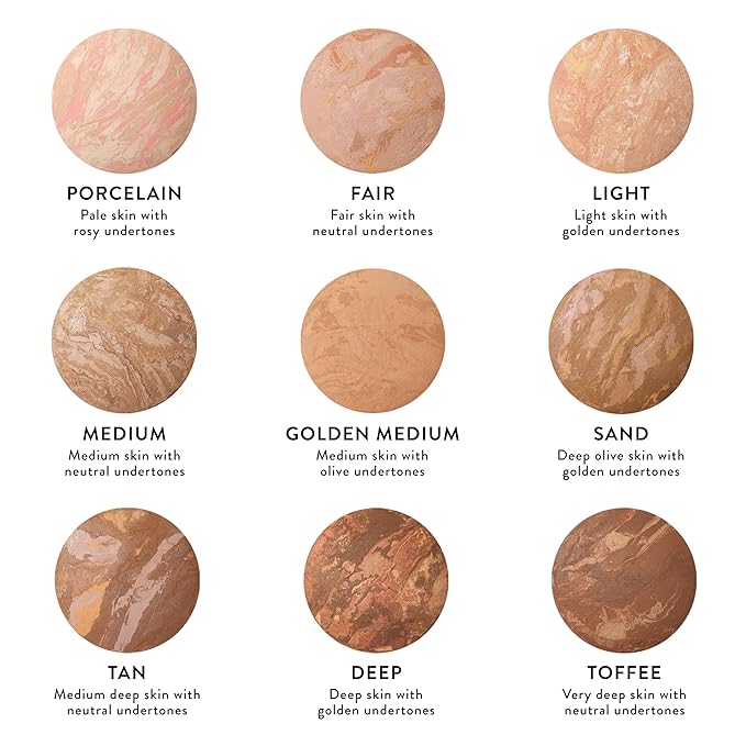 LAURA GELLER NEW YORK Award-Winning Baked Balance-n-Brighten Color Correcting Powder Foundation - Deep - Buildable Light to Medium Coverage - Demi-Matte Natural Finish