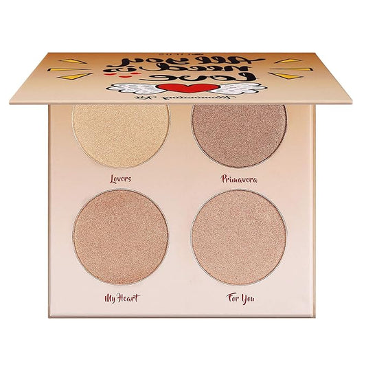 Highlighter Palette，Highlighter Makeup Palette, Glow Bronzer Highlighter Powder Kit,Face illuminator makeup palette