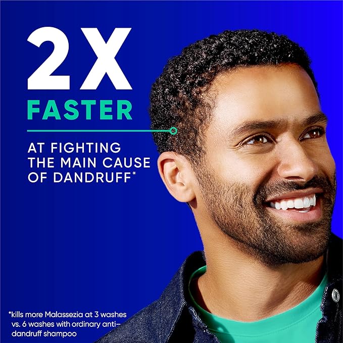 Head & Shoulders Clinical Strength Dandruff Shampoo, Selenium Sulfide Dandruff Defense, Intensive Itch Relief, Seborrheic Dermatitis Relief, Cooling Menthol, 13.5 Fl Oz Each, 2 Pack