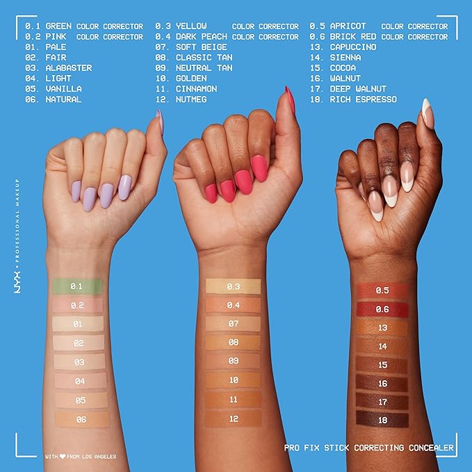 NYX PROFESSIONAL MAKEUP Pro Fix Stick Correcting Concealer, Buildable Medium Coverage Concealer Stick - Pale