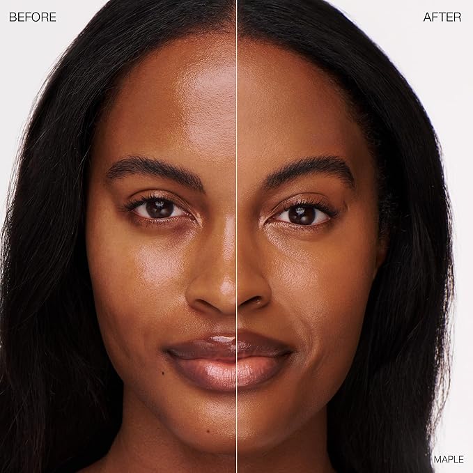 Ogee Complexion Perfecting Liquid Foundation - Lightweight Tinted Moisturizer For Face (Maple 8.25W - Medium Deep, Golden Bronze Undertones) - with Vitamin C & Jojoba Oil - Certified Organic