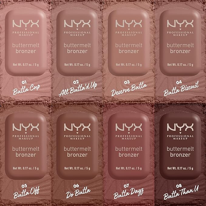 NYX PROFESSIONAL MAKEUP Matte Buttermelt Bronzer, Longwear Face Makeup with Up to 12 Hours of Wear, Vegan Formula - Butta Off