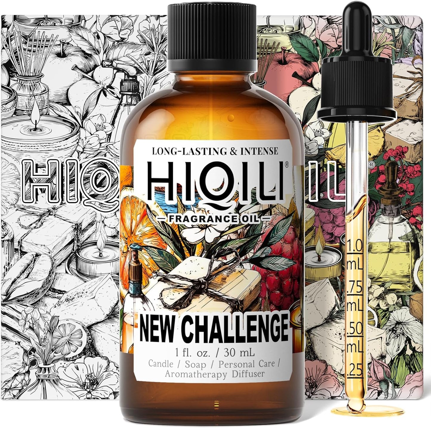 HIQILI New Challenge Fragrance Oil for Diffuser, Inspired by L.Coste Cha-llenge R-Fresh, Candle & Soap Making, Hotel Collection, Long-Lasting Scent - 1 Fl Oz